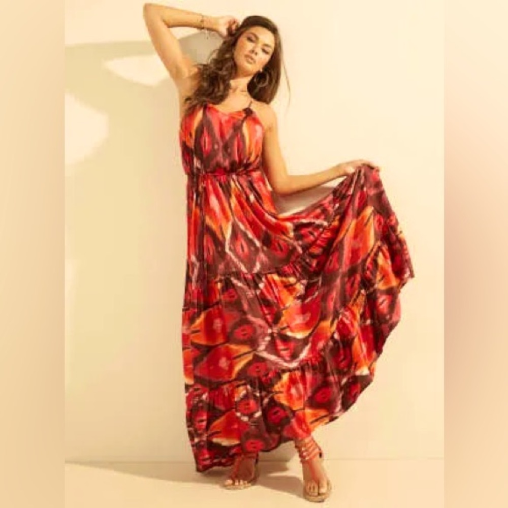 Guess Angelica Satin Maxi Size Small